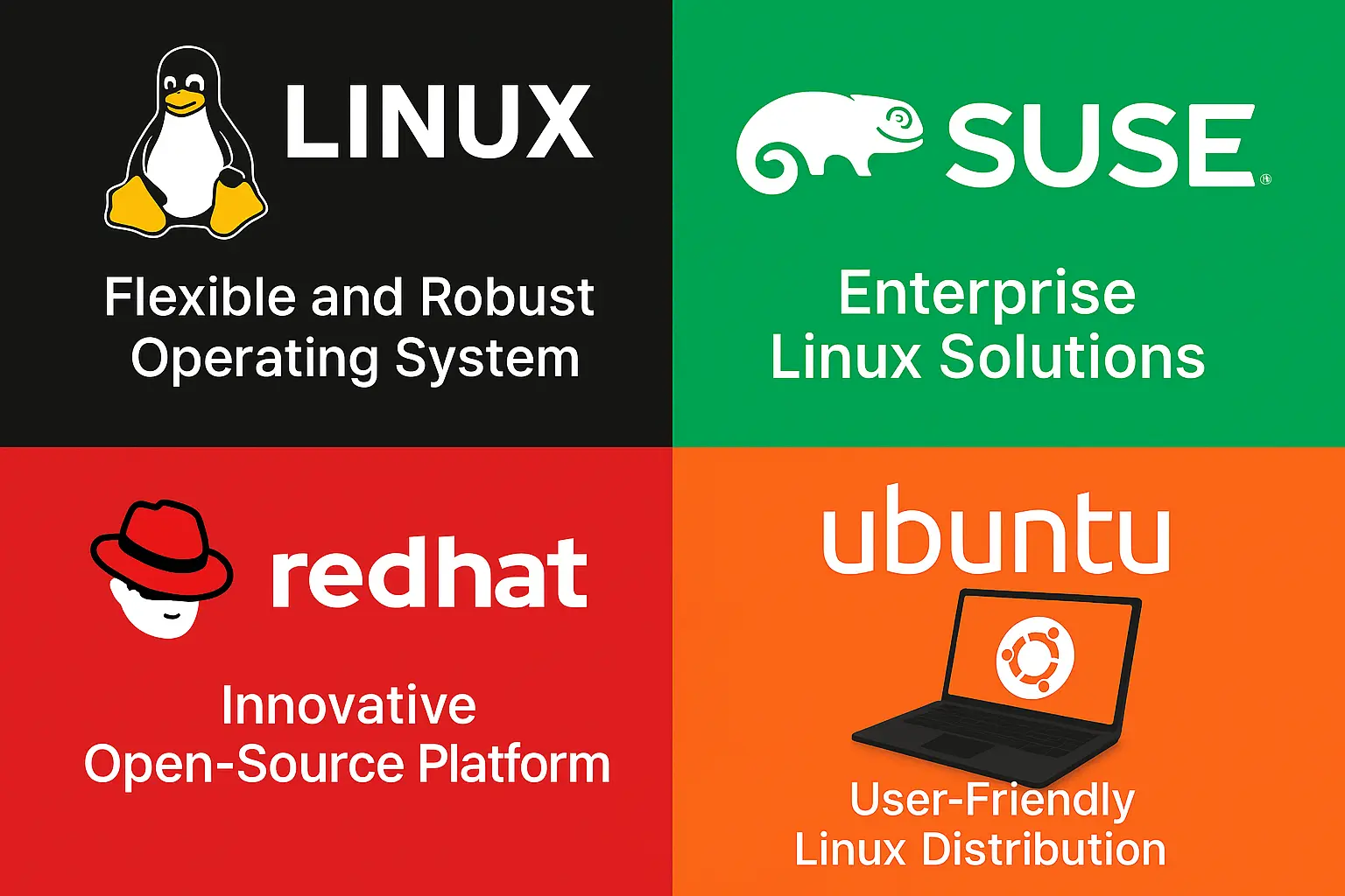 Linux, RedHat Linux, Suse Linux, Ubuntu
